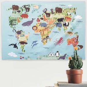 [BZJKU158_4B]동물원 패브릭 포스터 대형