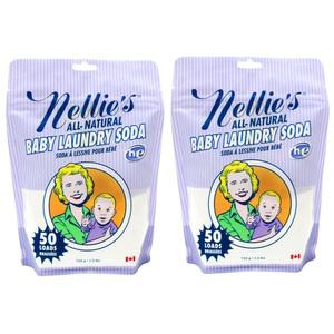 넬리 베이비 세탁세제 파우치 50회 2개 (산소표백제 성분 포함)