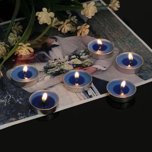 [IXHIPDMS_4B]원형 티라이트 50p세트 블루 미니양초