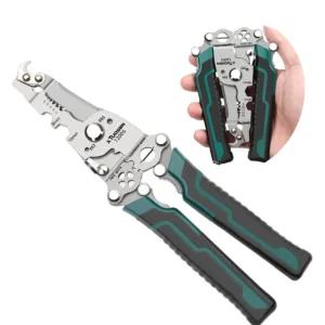 다온 다기능 와이어 스트리퍼 전선 탈피기 피복 제거기 산업용 작업용 전공 펜치 접이식 휴대용 전기 공구