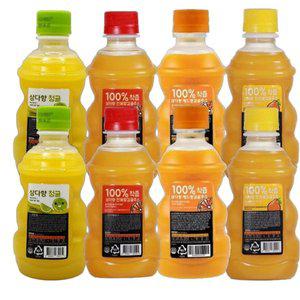 [기타]제주 삼다향 착즙 감귤주스 320ml 4종 혼합8입 (한라봉2입+천혜향2입+청귤2입+레드향2입)