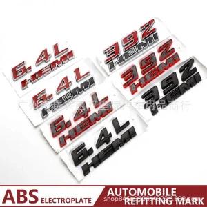자동차 로고 감성 디자인 데칼 흠집 스티커 392HEMI ABS 트렁크 배지 액세서리 닷지 여행 충전기 램 1500 2