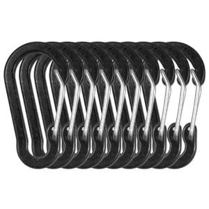 미니 알루미늄 합금 키체인 카라비너 클립 D 링 캠핑 하이킹 낚시 배낭 여행용 10 팩 5 팩