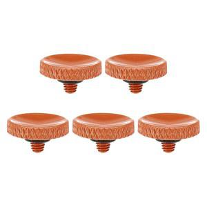 파티킬 카메라 셔터 버튼, 5팩 소프트 릴리스 버튼 순수 구리 너클 라이카 DSLR /SLR 카메라용 후지필름용 니콘에 적합, 오렌지