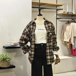 [대구백화점] [반에이크]체크 박시 셔츠(VB4YBLUG01Z)