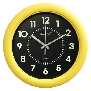 PM4071 야광 무소음 원형 벽시계 32cm 노랑 제조한국