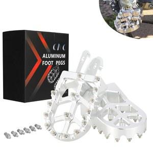 JFG 레이싱 더트 바이크 풋 페그 7075 CNC 페달 받침대 서론 라이트 비 X /CRF150F CRF230F 03-19 /CRF250F 19-24 /XR150L 15-24 /XR125L 10-15 /KDX200 83-94 - 실버