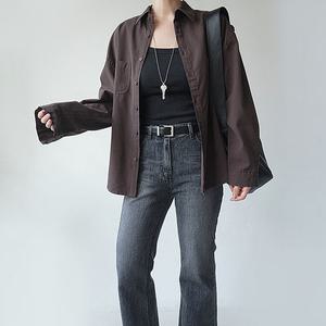 옥스포드 코튼 오버핏 셔츠 남방