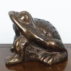 수공예 흑동두꺼비 조각상 장식품 인테리어 소품 엔틱