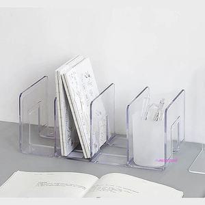 책꽂이 이동식 투명 정리함 간이 아크릴 책상 4단 사무실 인테리어 세로 책상위 사무용 사이드 미니stu595