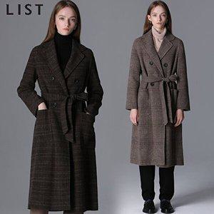 [리스트][리스트(LIST)] 울 벨티드 체크 핸드메이드 코트 (택가격:498000원)