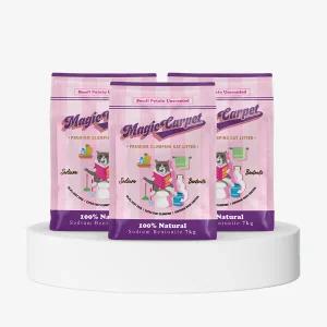 매직카펫 고양이모래 작은입자 무향 7kg X 3개