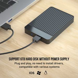 2.5인치 외장형 하드 드라이브 박스 지원 UASP SATA To USB 3.0 /Type-C 어댑터 HDD 케이스 속도 6Gbps 하
