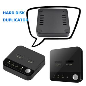 듀얼 베이 하드 드라이브 도킹 스테이션 오프라인 클론 LED 표시기 포함 M.2 SATA NVMe SSD 복제기