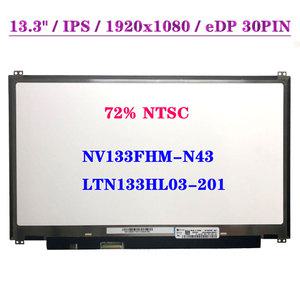 IPS NV133FHM-N43 LTN133HL03-201 ASUS UX32 UX32VD UX31 UX31A 30 핀 FHD 노트북 LCD 스크린 72% NTSC 디