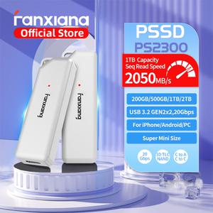 Fanxiang 슈퍼 미니 휴대용 ssd 노트북 데이터 백업용 외장 SSD PS2300 20Gbps 2050 MB/s 1TB 2TB