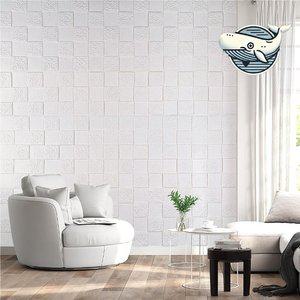 인테리어 벽화폼 블럭 10개 파벽돌 화이트 (WFH25BY)