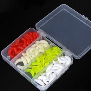 루어낚시 구더기 윔 세트 송어 빙어 미끼 찌 100개입-WCBDEAC