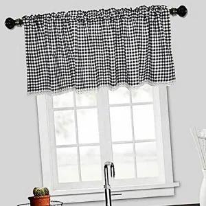 [셀러허브 패션][JHQS81E7_4B]체크 미니커튼 바란스 132x45cm 발란스커튼