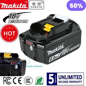 호환 마끼다 전동 공구용 리튬 이온 충전식 배터리 BL1860 배터리팩 18V 5.0Ah BL1830 BL1850 LXT400