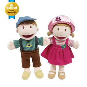 [매직캐슬] [12805] 말하는 손인형 소년소녀세트 2종