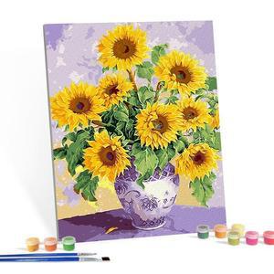 [JHQRMUS5_4B]페인팅 해바라기 캔버스 영원한 태양 40X50
