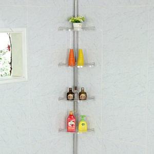 [ME8LOP20_52CR]욕실 욕조선반 투명 코너선반 4단