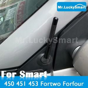 자동차 라디오 FM 안테나 커버 12cm 4.7 인치 탄소  장식 케이스 Smart two four 450 451 453 자동차 액세