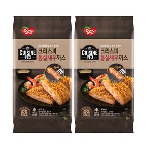 동원 퀴진 크리스피 통살새우까스 400g 2개
