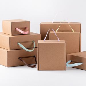 (끈 손잡이 정사각형)선물상자 G형 일체형 크라프트 크래프트 대형 큰 작은 종이 포장박스 납작 낱장 조립식 C형 쿠키 옷 유리병 단상자 미니 답례품 기프트 수제청 휘낭시에 소형 병 골판지 오란다 액자 카톤 무지