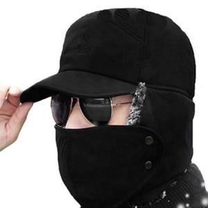 [MEMK4LR1_53DE]마스크 방한모자 블랙 2PCS 1세트 BASE21