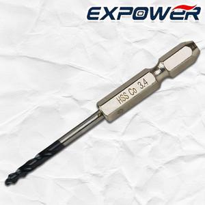 이엑스파워 M3.4 ETL-34H 육각 임팩 스마트 스텝 드릴 타공 천공 알루미늄 스텐리스 목공 목재 드릴날