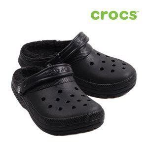 [크록스] 클래식 클로그 샌들 라인드  블랙 203591-060