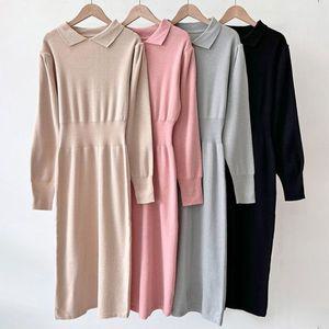 [NS홈쇼핑]카라 니트 원피스 루즈핏 여성 겨울 봄 간절기 롱원피스[35059407]