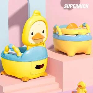 [케이에스몰]슈퍼리치 유아 오리변기 양변기 휴대용 아동변기 어린이변기 아기변기 서랍형 미니변기 배...