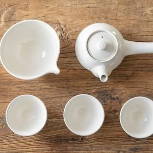 전통찻잔 이천도자기 미색 3인 다기세트 다기잔 다도 휴대용다기세트