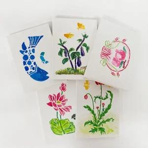 판화 스컬프쳐 액자 만들기 4인 스텐실T12