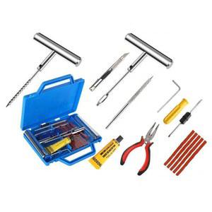 휴대용 7종 펑크 바이크 빵구 타이어 정비 금속 비상 키트 상자 공구 자동차 도구