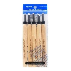 미로 조각도 5본/목공/조각끌/조각/조각기/세트/다용도/미술/각끌/공예용/공작/교육용/나무/도장/목공예