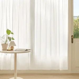 더자리 패브릭 파티션 피그먼트워싱 가리개커튼 긴창 4color