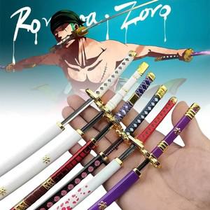 조로검 코스프레칼 미니 모든 금속 Roronoa Zoro Katana 한 강철 검 닌자 칼 실제 크기 일본 Katana Zoro