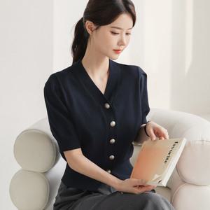 [시크라인] (~XXL까지) 레다인 퍼프 반소매 가디건 여름 간절기 아우터 하객룩 오피스룩 데이트 모임 미시 빅사이즈