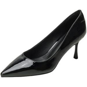 스타카토구두 블랙 하이힐 에나멜 3센티 유광 3cm 스틸레토 34 뾰족코 스트랩 힐 면접