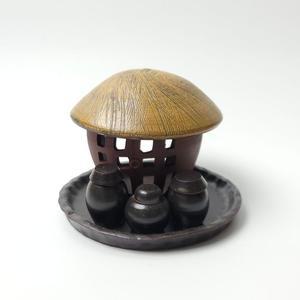 옹기 초가집유니 항아리셋 캔들홀더 장식소품 미니어처