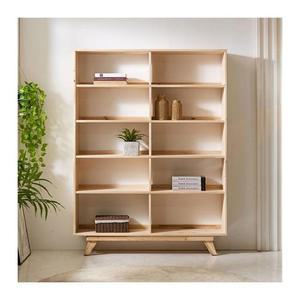 GD04 삼세련나무 5단 원목책장 책꽂이 거실 아이방 수납장