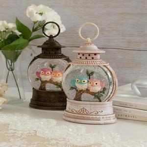 타원  세련부엉이 워터볼 오르골 2color