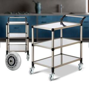 스텐레스 3고급단 대 무소음바퀴 웨건 트롤리 주방카트 차