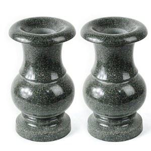 꽃병 한쌍 묘지 멀티 한백옥 가정용 숭배 묘지화병 세트 청석 관상 돌화병 석물