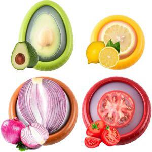 과일 보관 용기 실리콘 야채 정리함 짜투리 채소 보관용기양파 보관함짜투리 1세트 4개