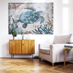 고품질 대형 패브릭 포스터 바다거북 L 벽장식 인테리어장식 (WFHO4GJ)